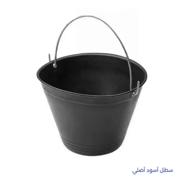 Black Plastic Construction Bucket